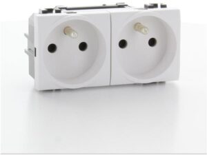 BTICINO LivingLight Wit dubbel voorbek stopct 16A 250V