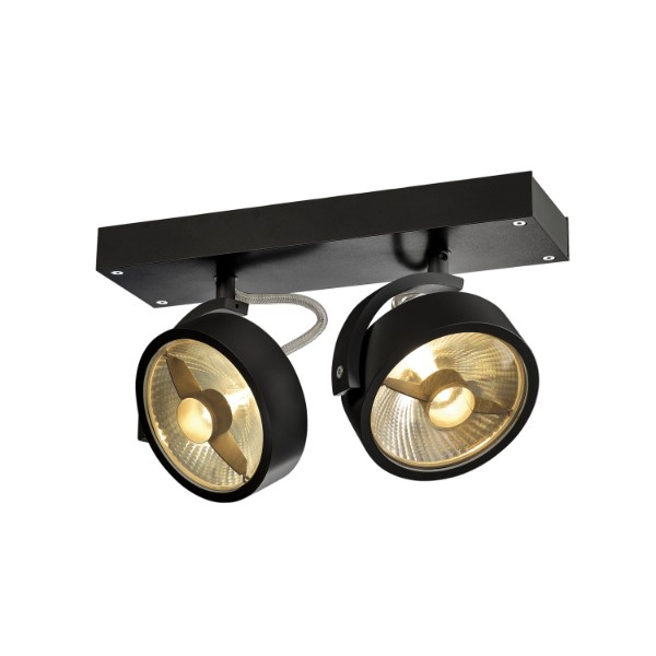 SLV Belgium Kalu 2 QPAR111 zwart 2xGU10