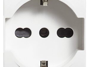 BTICINO LivingLight Wit contactdoos 2P+A IT/DUITS 16A 250V 2 modules