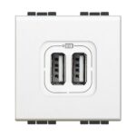 BTICINO LivingLight USB-lader C-3A-2 mod wit