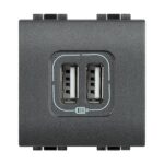 BTICINO LivingLight USB-lader C-3A-2 mod antraciet