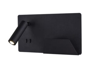 SLV Belgium Somnila spot LED 3000K zwart rechts USB