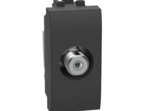 BTICINO LivingLight antraciet enkelvoudige contactdoos TV type F 1 module