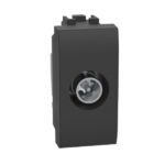 BTICINO LivingLight antraciet enkelvoudige eindcontactdoos TV 1 module