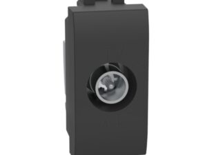 BTICINO LivingLight antraciet enkelvoudige eindcontactdoos TV 1 module