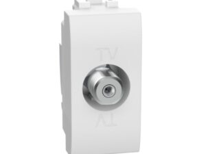 BTICINO LivingLight Wit BTICINO Living Light enkelvoudige contactdoos TV type F 1 module