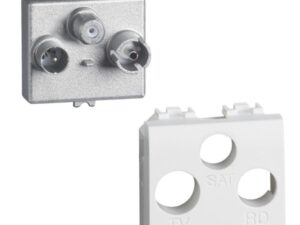 BTICINO LivingLight Wit BTICINO Living Light contactdoos TV/R/SAT 2 modules