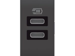 BTICINO LivingLight antraciet 2xusb ctdoos type C 15W 1 mod