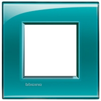 BTICINO LivingLight groen Rechthoekige afdekplaat 2 modules