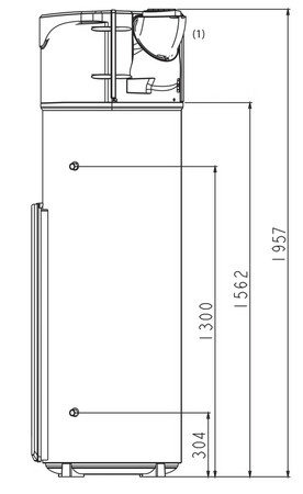 270 Liter Atlantic Explorer 4 warmtepompboiler warmtewisselaar zonnepaneel connected Warmtepompboiler