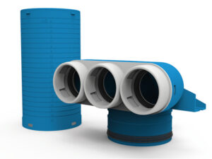 Vent-Axia VCHL250-63 ventielcollector 3 x D 63 mm D 125 mm met huls lang