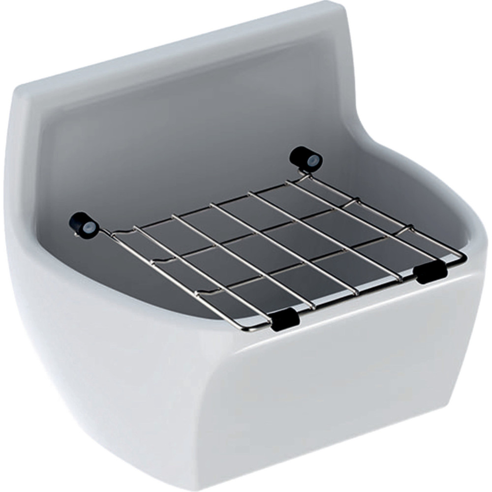Geberit Publica uitgietbak 450 mm x 335 mm steengoed muur wit