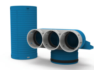 Vent-Axia VVCHL 250 69 ventielcollector 3 x D 69 mm D 125 mm met huls lang