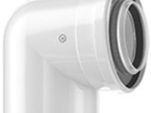 Bosch concentrische bocht 87° D80/125 PP/metaal wit