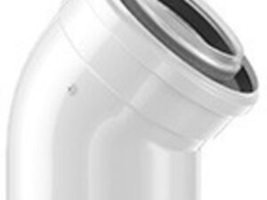 Bosch concentrische bocht 45° D80/125 PP/metaal wit