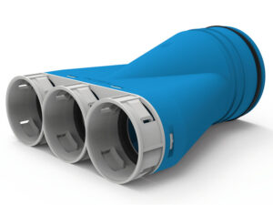 Vent-Axia VOS 125 69 verloop D 125 mm naar 3 x D 69 mm