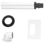 Bosch muurdoorvoer telescopisch 350-500mm bocht rooster D80/125 PP/metaal