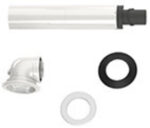 Bosch muurdoorvoer telescopisch 395-615mm bocht rooster D60/100 PP/metaal