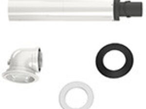 Bosch muurdoorvoer telescopisch 395-615mm bocht rooster D60/100 PP/metaal