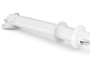 Bulex horizontale geveldoorvoer korte bocht D60/100 4 meetnippels L0,82m