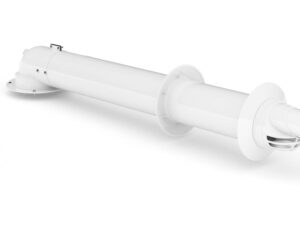 Bulex horizontale geveldoorvoer korte bocht D60/100 2 meetnippels L0,6-08m