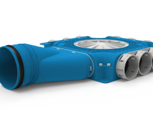 Vent-Axia VK69 9 H125 verdeler 1 x K,  9 x D 69 mm, 2 x D, aansluiting D 125 mm