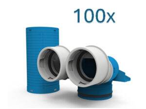 Vent-Axia Uniflexplus+ 90 ventielcollector 2XD90-125 BULK