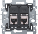 Niko 2 RJ45-aansluitingen STP Cat. 6, klaar voor PoE++, vlakke uitvoering (kopie) Niko Internet/netwerkverbindingen