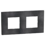 Bticino Light Now Zwart Grey afdekplaat 2x2 mod 71mm