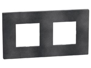 Bticino Light Now Zwart Grey afdekplaat 2x2 mod 71mm