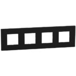 Bticino Light Now Zwart afdekplaat 4x2 mod 71mm