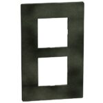 Bticino Light Now Zwart Green afdekplaat 2x2 mod 57mm