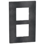 Bticino Light Now Zwart Grey afdekplaat 2x2 mod 57mm