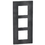 Bticino Light Now Zwart Grey afdekplaat 2x2 mod 57mm