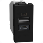 BTICINO LightN USB oplader-A+C 15W Bticino Light Now USB Laders