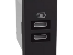 BTICINO LightN USB oplader-C+C 15W Bticino Light Now USB Laders