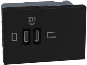 BTICINO LightN USB oplader-C+C PD 65W Bticino Light Now USB Laders