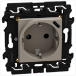 BTICINO LightN ctdoos 2P+A schuk+USB-C Bticino Light Now USB Laders