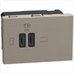 BTICINO LightN USB oplader-C+C PD 65W Bticino Light Now USB Laders