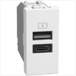 BTICINO LightN USB oplader-A+C 15W Bticino Light Now USB Laders