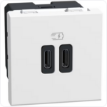 BTICINO LightN USB oplader-C+C 15W Bticino Light Now USB Laders