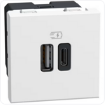 BTICINO LightN USB oplader-A+C 15W Bticino Light Now USB Laders