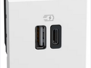 BTICINO LightN USB oplader-A+C 15W Bticino Light Now USB Laders