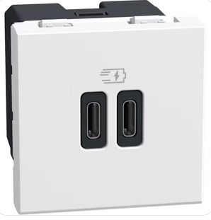 BTICINO LightN USB oplader-C+C 20W PD Bticino Light Now USB Laders