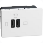 BTICINO LightN USB oplader-C+C PD 65W Bticino Light Now USB Laders