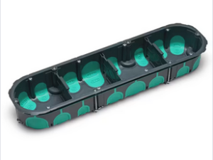 TRADEFORCE Holle wand inbouwdoos 3 modules diepte 40mm IP40 PP grijs (kopie) Inwerkdozen Gyproc