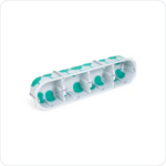 TRADEFORCE Holle wand inbouwdoos 2 modules diepte 50mm IP40 PP wit (kopie) Inwerkdozen Gyproc