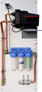 Promo Maart Van Marcke Prefab regenwaterpomp en filter op paneel GRUNDFOS SCALA 2 Promoties