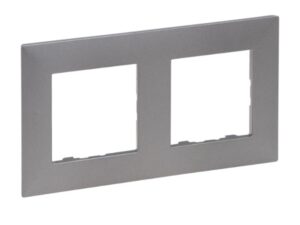 5 LEGRAND Niloé dubbel. afdekplaat grijs