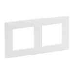 5 LEGRAND Niloé dubbel. afdekplaat wit